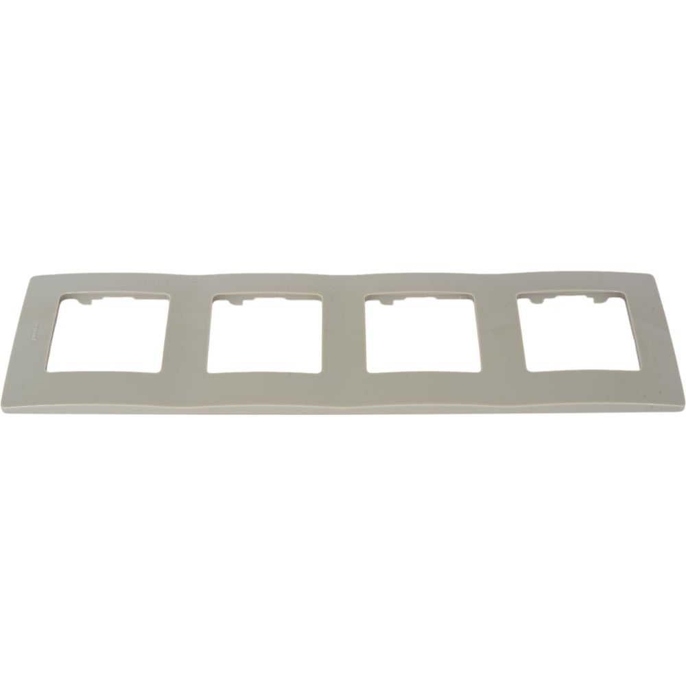 Изображение товара Рамка Legrand Etika светлая галька 4 поста пластиковая для кабельных систем