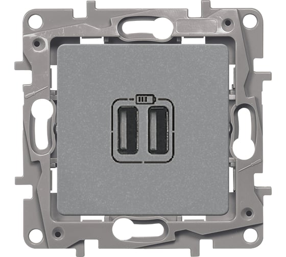 Изображение товара Зарядное устройство Legrand USB тип А / тип А Legrand Etika 3000мА 15Вт алюминий 672494