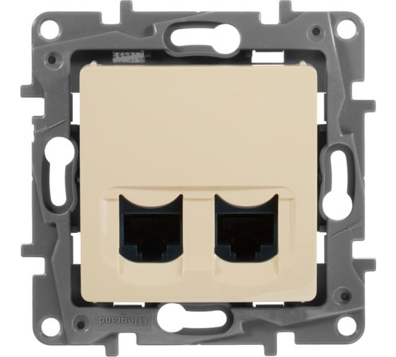 Изображение товара Розетка Legrand компьютерная двойная RJ45 категория 5e UTP Legrand Etika слоновая кость 672355