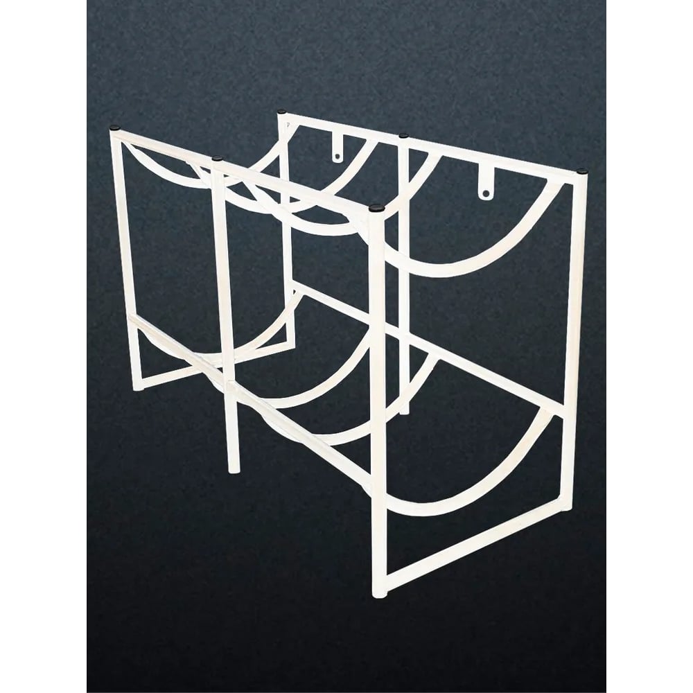 Изображение товара Подставка для 4 бутылей Metall78.ru 19 литров, белая, сварная