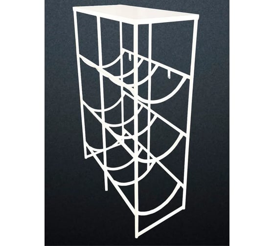 Изображение товара Подставка для 6 бутылей Metall78.ru 19 литров, В1040хШ620хГ350 мм, бутылочница, бок, со столом для кулера, белый ПДБСТ-БОК-06-9003