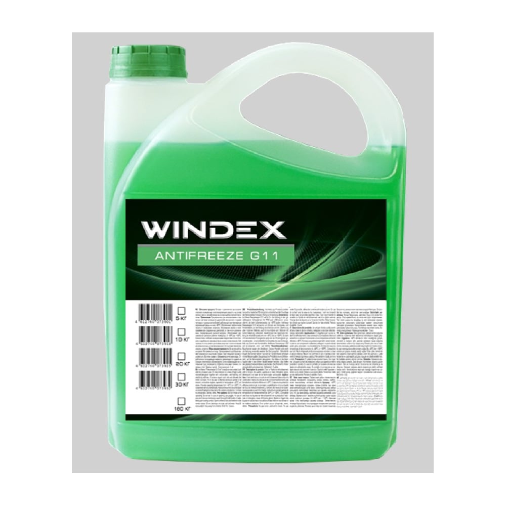 Изображение товара Антифриз G11 зеленый 5кг WINDEX WОЖ30123 для защиты автомобиля от замерзания