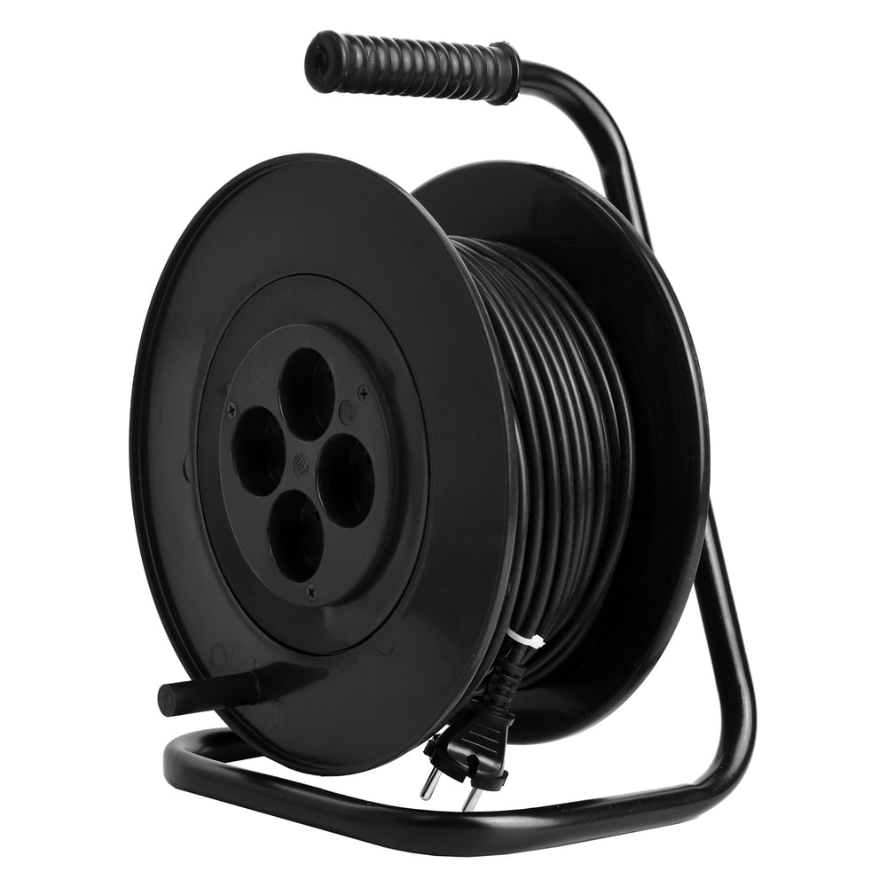 Изображение товара Удлинитель DEMMAX SKR 4x20 4 гнезда 20м ПВС 2200 Вт черный