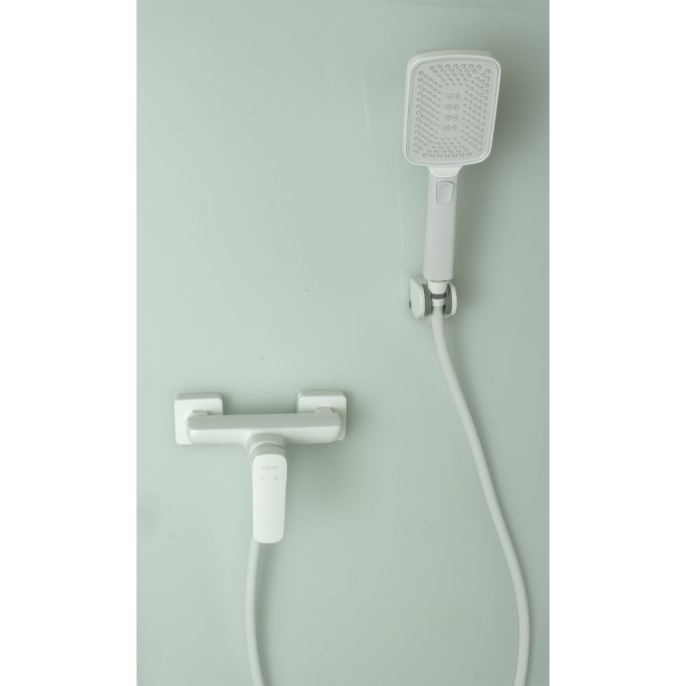 Изображение товара Смеситель для душа ViEiR однорычажный настенный латунь белый с керамическим картриджем