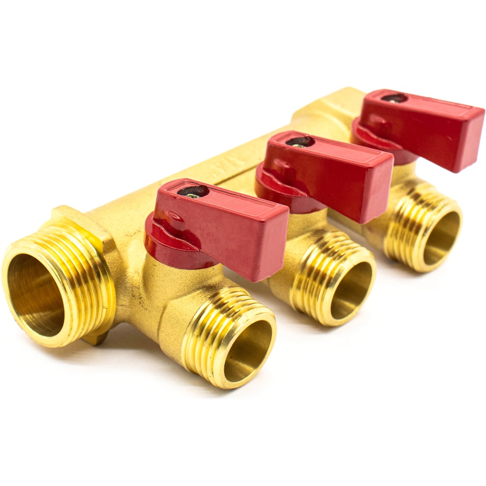 Изображение товара Коллектор с кранами 3/4x1/2 Damento на 3 выхода Clima