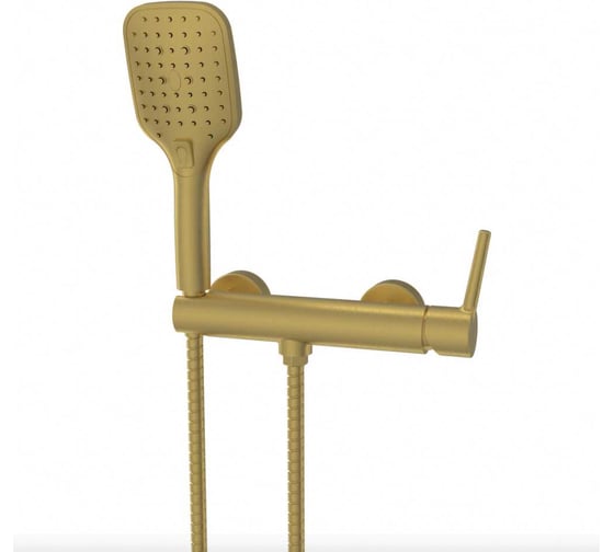 Изображение товара Смеситель для душа ViEiR однорычажный, настенный, латунь матовое золото, керамический картридж для душевой зоны V103561-S