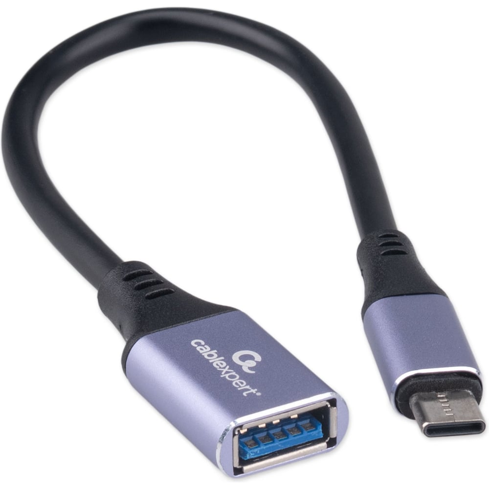 Изображение товара Кабель-переходник Cablexpert USB3.0 OTG Type-C(M) на USB-A(F) 0.2м алюминий