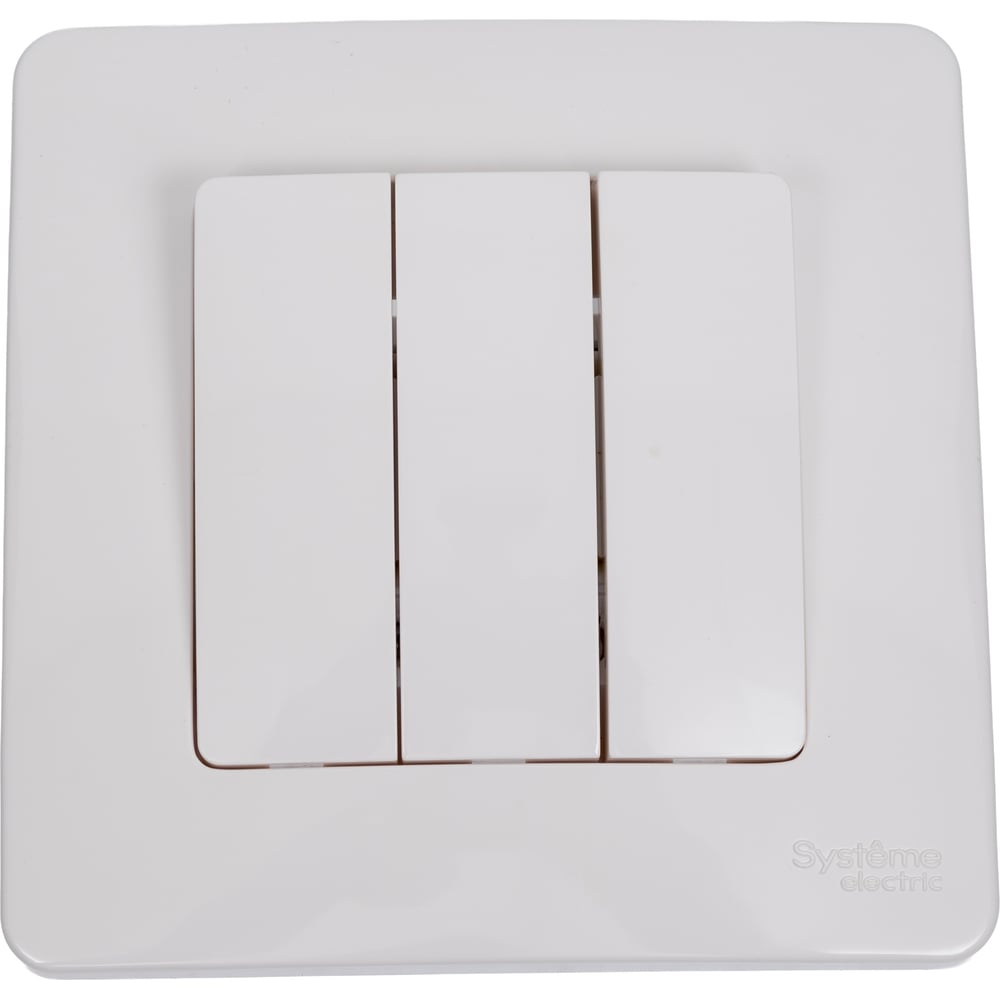 Изображение товара 3-клавишный выключатель Systeme Electric Blanca внутренний молочный 10А 250В