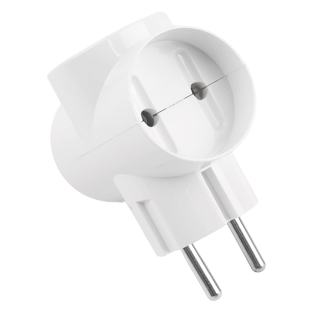 Сетевой разветвитель STEKKER 250В, 10A, IP20, белый, ADP10-15-20 39227