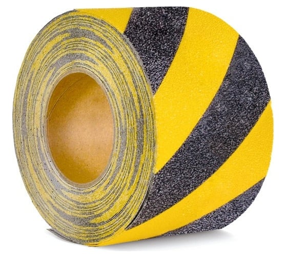 Изображение товара Противоскользящая лента Mehlhose GmbH цвет желто-черный, 100 мм х 18,3 м MAWR100183