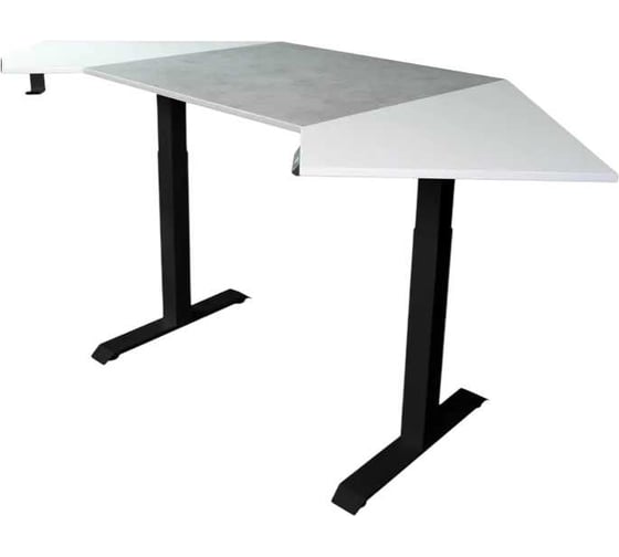 Изображение товара Угловой дизайн-стол StolStoya с регулируемой высотой Аэростол на раме Мотор SE211BAERWCHW