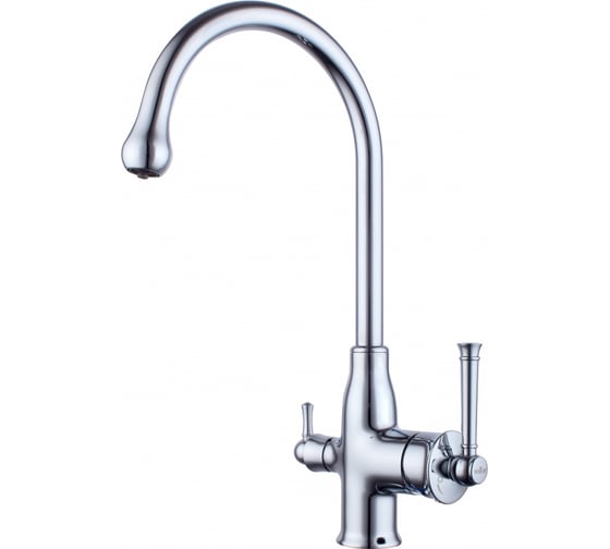 Изображение товара Смеситель для кухни ViEiR однорычажный, высокий латунь хром, поворотный излив современный стиль V273525