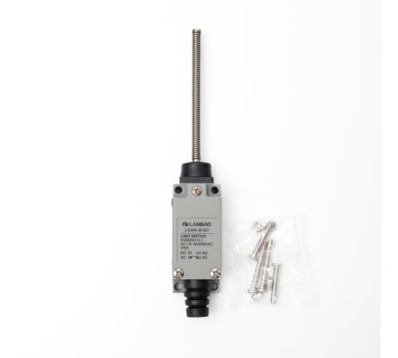 Изображение товара Kонцевой выключатель мгновенного действия Lanbao LSAR-8167 корпус 28x25,5x177,9 цинковый сплав,IP65,NO/NC пружинный рычаг 08-00052617