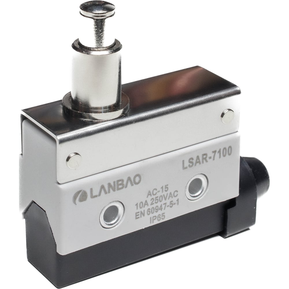 Изображение товара Kонцевой выключатель мгновенного действия Lanbao LSAR7-100 корпус 54x21,1x35 цинковый сплав,IP65,NO/NC плунжер 08-00049986