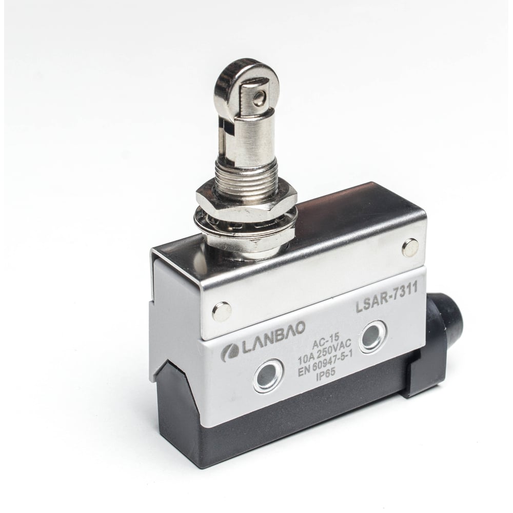 Изображение товара Kонцевой выключатель мгновенного действия Lanbao LSAR7-311 корпус 54x21,1x75,5 цинковый сплав,IP65,NO/NC роликовый плунжер 08-00052613