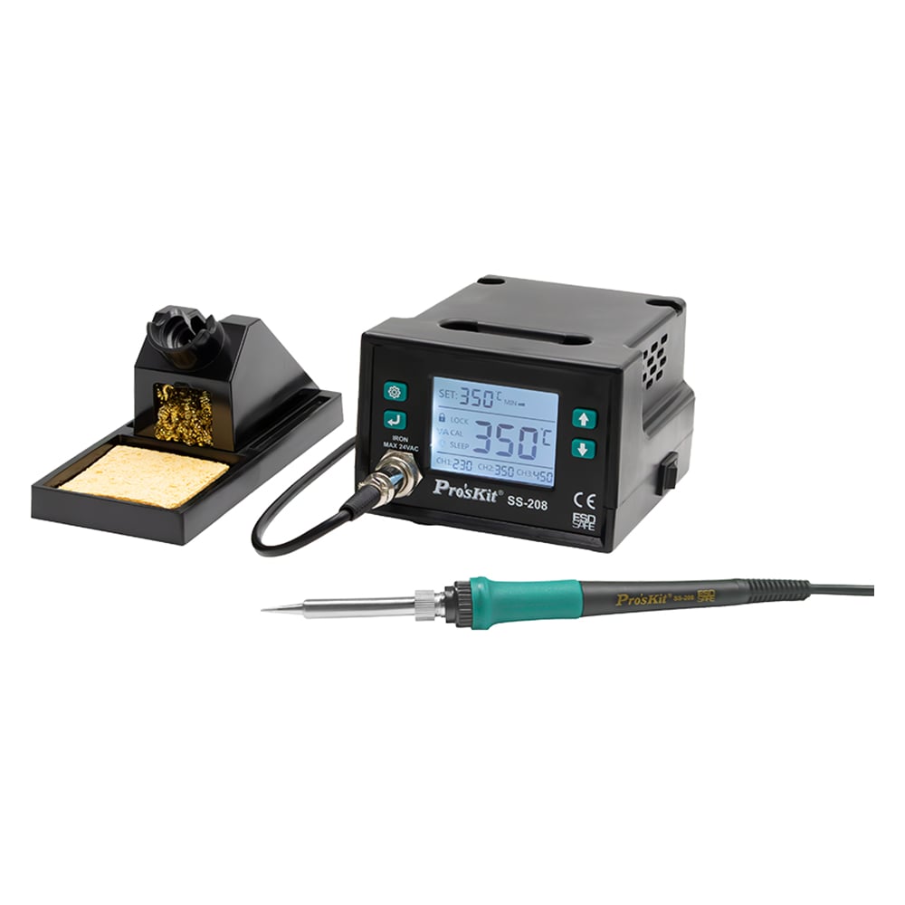 Изображение товара Цифровая паяльная станция Pro'sKit SS-208B 75Вт с LED-индикацией для точной пайки