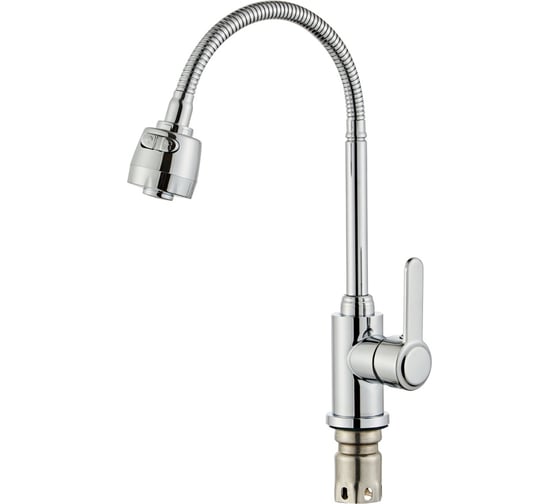 Изображение товара Смеситель для кухни ViEiR однорычажный, из нержавеющей стали, с гибким изливом, хром для кухонной мойки V15038-S