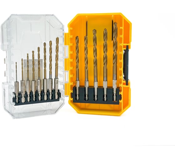 Изображение товара Набор сверл по металлу SKOLE (SM14) 13шт (1,5-6,5мм) HSS-TIN, HEX SM14-13PC