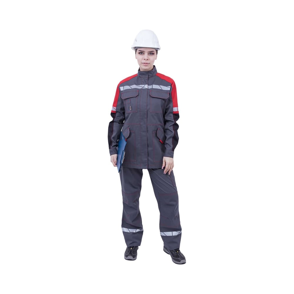 Изображение товара Женская летняя куртка Iform ХАЙ-ТЕК SAFETY 120-124 серый/красный/черный