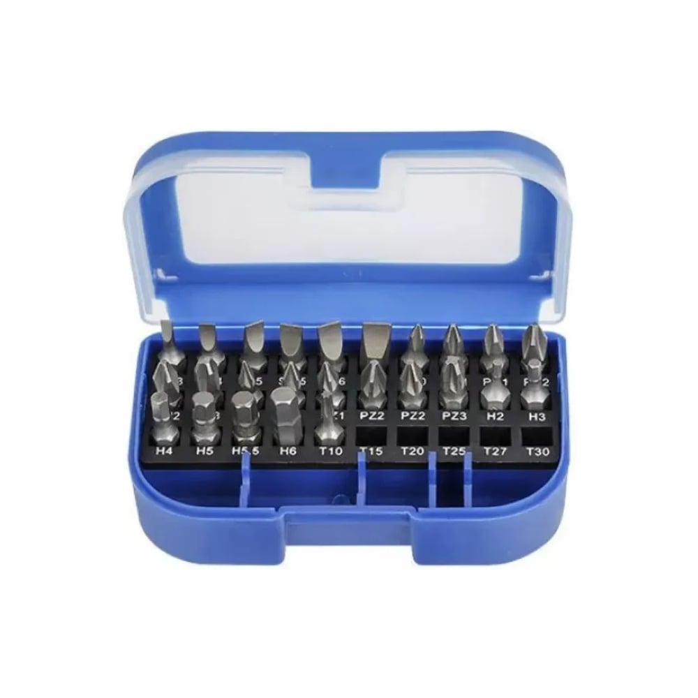 Изображение товара Набор бит в боксе WORKPRO 31 шт WP200513 - универсальные односторонние биты со стальным наконечнико