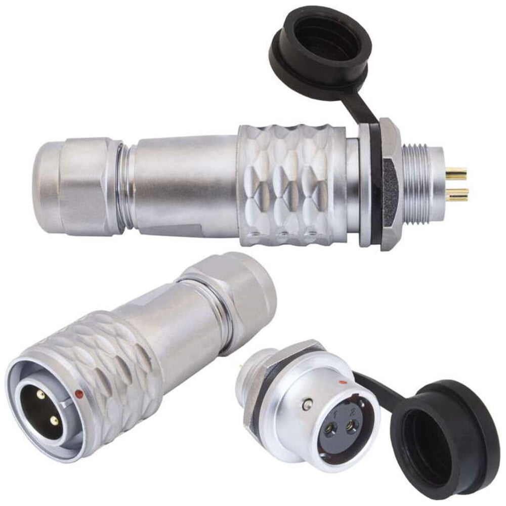 Изображение товара Разъем RUICHI SR12-12/MF2P 129346 для электросетей с IP67 и хромированная латунь