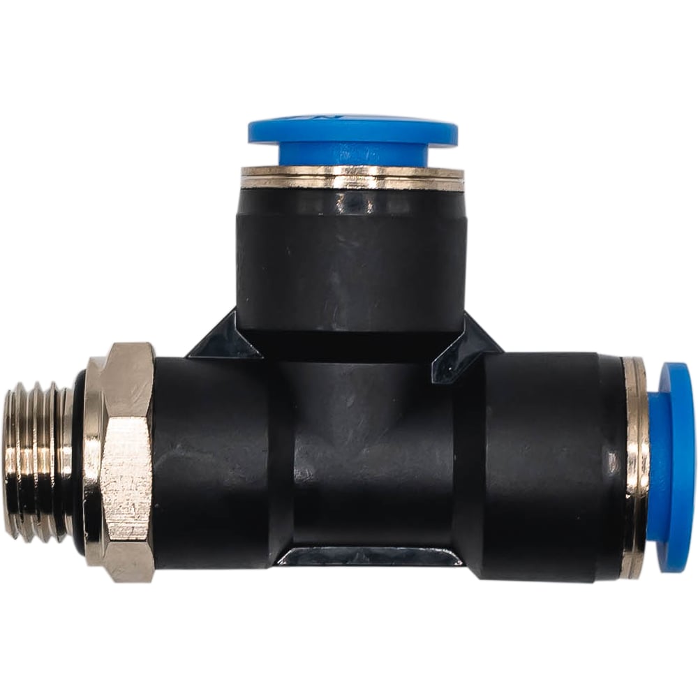 Изображение товара Пневматический фитинг PST 12-01-G, переходник 1/8М-12 мм Т-образный NBPT