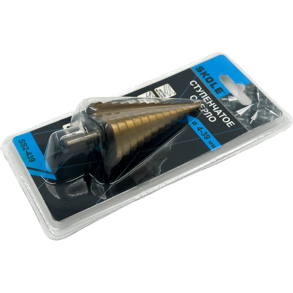 Изображение товара Сверло SKOLE (SS2) по дереву/пластик ступенчатое эконом 4-39мм SS2-4-39
