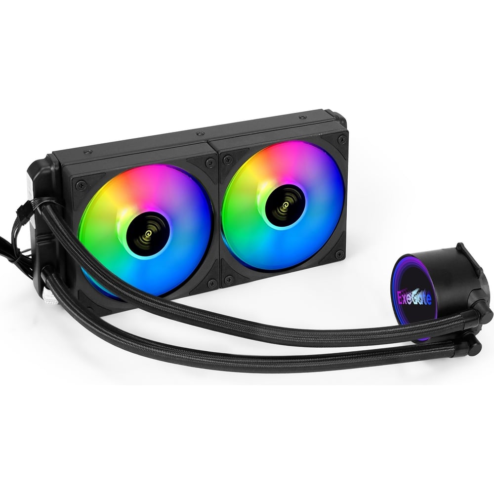 Изображение товара Комплект водяного охлаждения ExeGate BlackWater-240V3.PWM.ARGB 3 PIN 5V ADDRESSABLE RGB подсветка, LGA2066/2011/1366/1150/1151/1155/1156/1200/1700/1851/AM4/A 298224