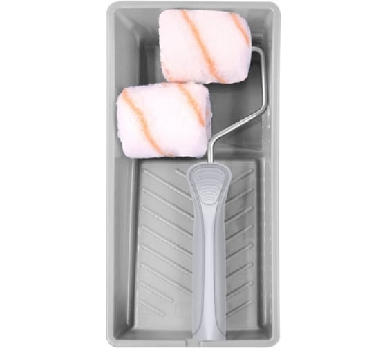 Изображение товара Набор малярный Rollingdog (4 предмета), серия Standard, (валик-2шт и бюгель d-38мм, лоток) 70240