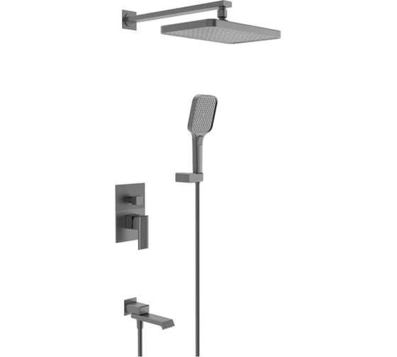 Изображение товара Смеситель скрытого монтажа для душа ViEiR 3 функции, графит для верхнего и ручного душа V443563-G