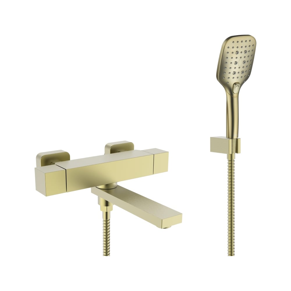 Изображение товара Термостатический смеситель для ванны и душа ViEiR матовое золото V393533-S