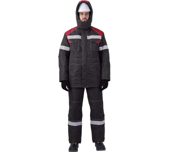 Изображение товара Костюм ГК Спецобъединение СТАРАТЕЛЬ зимний, серый-красный (112-116, 158-164), компл, Кос 203/112/158