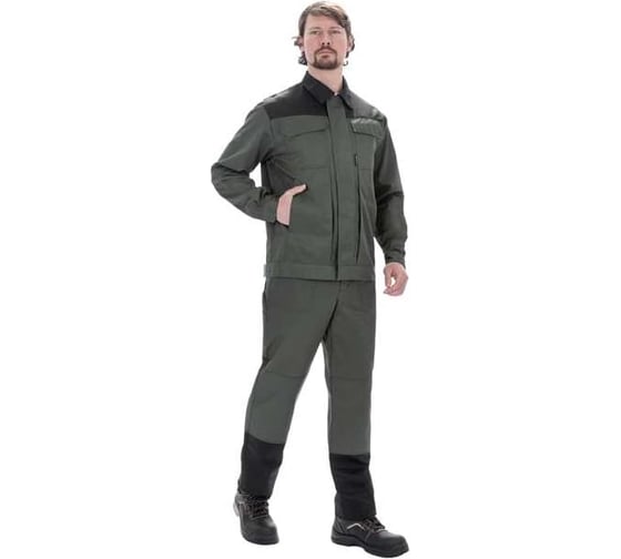 Изображение товара Костюм ГК Спецобъединение ТЕХНИК 2 летний, т/зеленый-черный (Куртка, полукомбинезон) (104-108, 158-164), компл, Кос 053/104/158