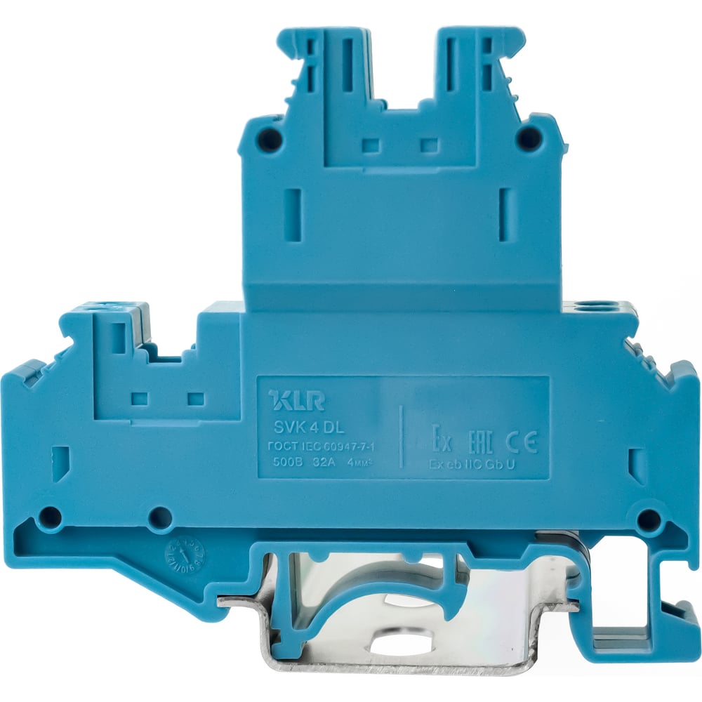 Изображение товара Клемма KLR SVK 4 DL BU-V0 32A/500V/4мм2/Синий/класс горючести V0 (НУ=55шт) 1225041V