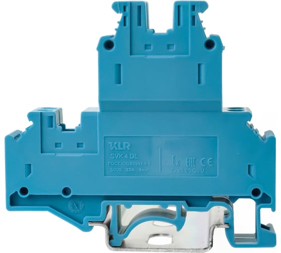 Изображение товара Клемма KLR SVK 4 DL BU-V0 32A/500V/4мм2/Синий/класс горючести V0 (НУ=55шт) 1225041V