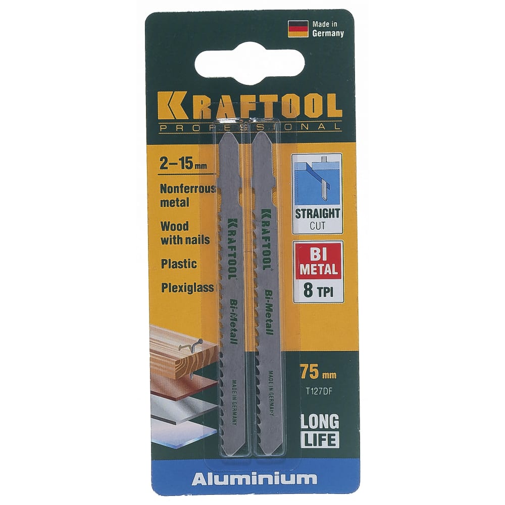 Пилки по металлу для электролобзика KRAFTOOL набор пилок для электролобзика по металлу и дереву dexter hl 27 10 шт