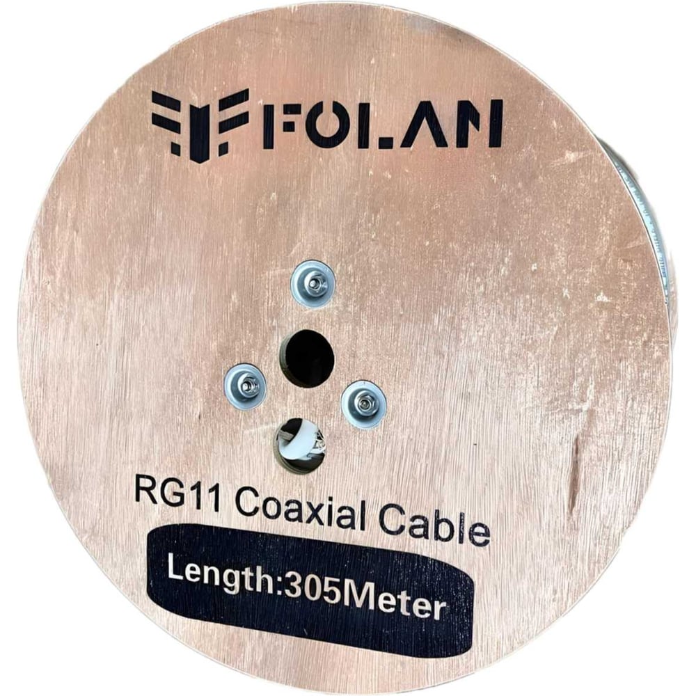 Изображение товара Коаксиальный кабель Folan RG11 UW 75 Ом внутренний одножильный 305м