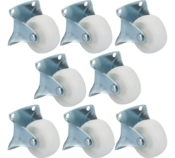 Изображение товара Набор колес Caster 38мм, полиамидные, неповоротные, 8шт 23038PF-Н