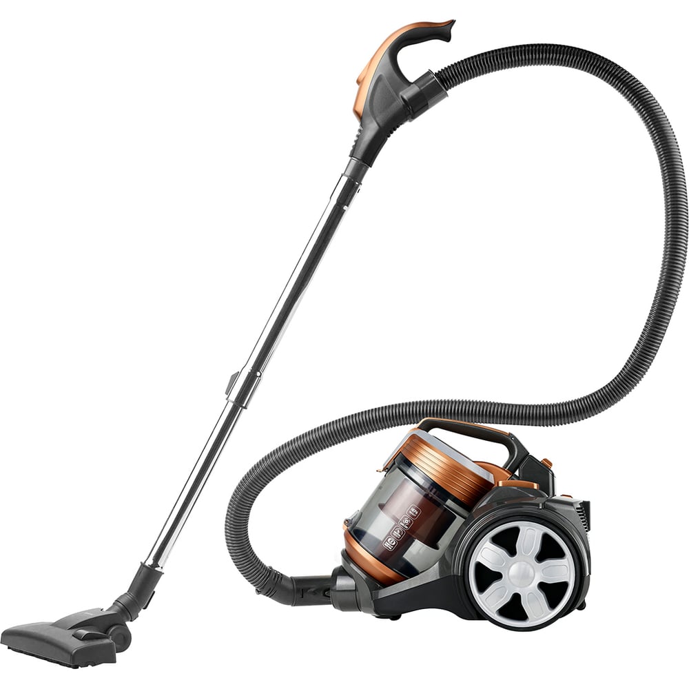 Изображение товара Пылесос Centek 2400/450Вт, пылесборник 3.0л, дистан управ на ручке, 2xHEPA, металлич. труба CT-2543