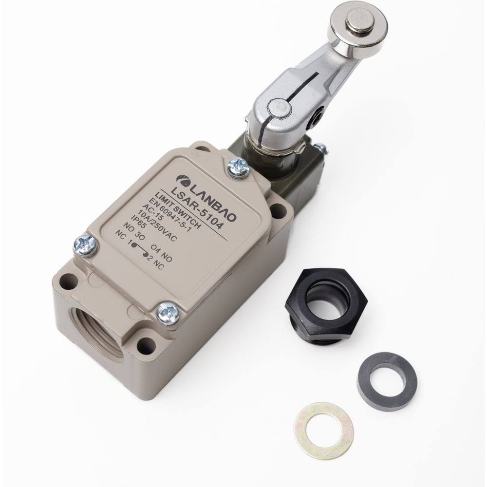 Изображение товара Концевой выключатель Lanbao LSAR-5104 роликовый IP66 для автоматизации