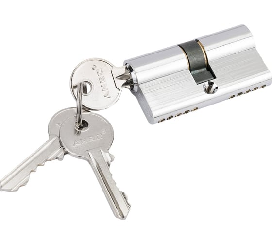 Изображение товара Цилиндр замка ANBO 2200 ключ/ключ, английский, 3 ключа, никель 3030 l4539 ANBO22003030