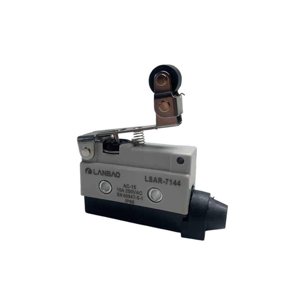 Изображение товара Kонцевой выключатель мгновенного действия Lanbao LSAR7-144 корпус 54x21,1x68,5 цинковый сплав, IP65, NO/NC шарнирный роликовый рычаг 08-00052610