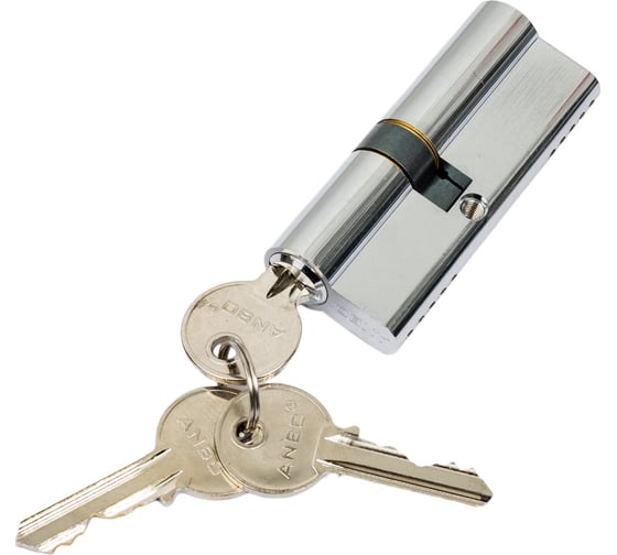 Изображение товара Цилиндр замка ANBO 2200 ключ/ключ, английский, 3 ключа, никель 3545 l3596 ANBO22003545