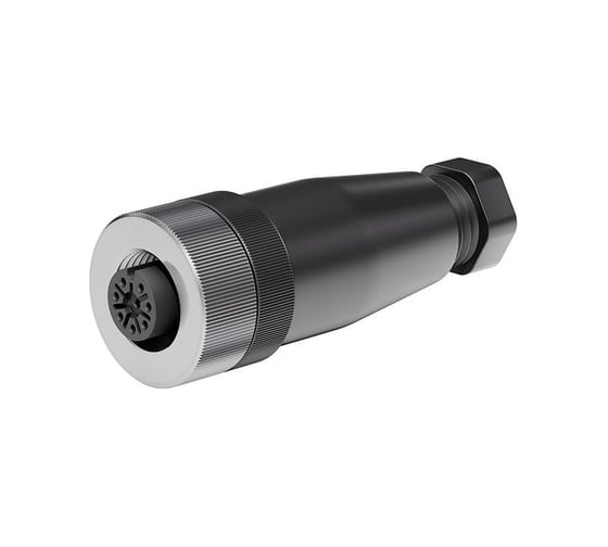 Изображение товара Соединитель клеммный ТЕКО CS S254R-08 (PG9) розетка, прямой с клеммником, пластик 8-PIN IP67 60 AC/DC NO/NC 08-00025243