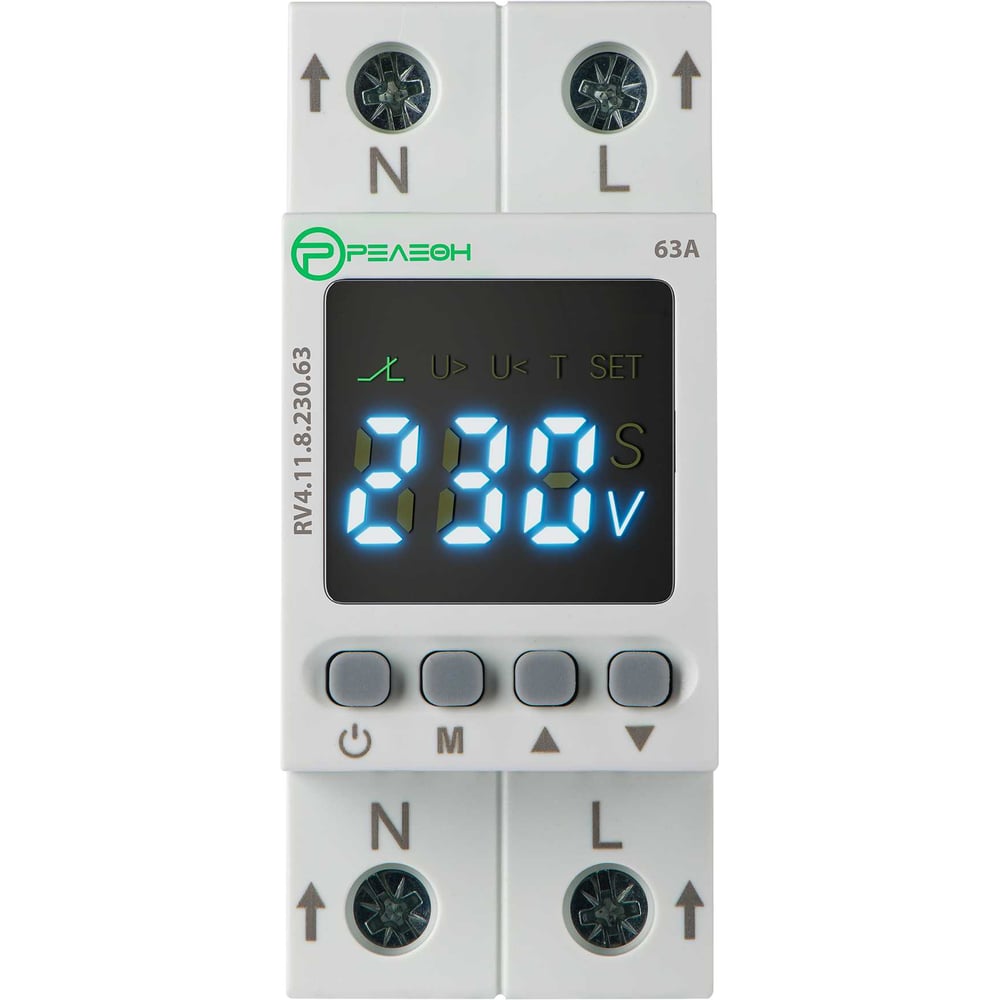 Изображение товара Реле контроля напряжения Релеон 1L 230В 63А RV411823063