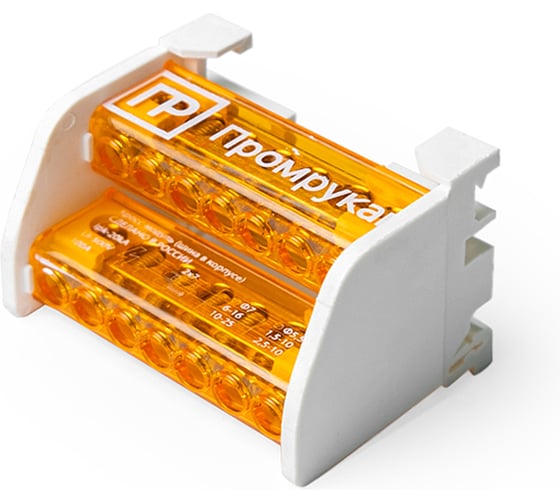 Изображение товара Шина на DIN-рейку Промрукав в корпусе (кросс-модуль) 2х7 PR08.32829