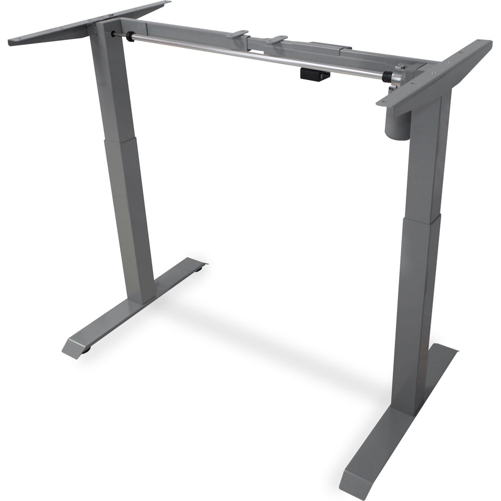 Изображение товара Стол с регулируемой высотой StolStoya МОТОР рама серая и столешница ЛДСП белая 125х75 PE211ISSLB125