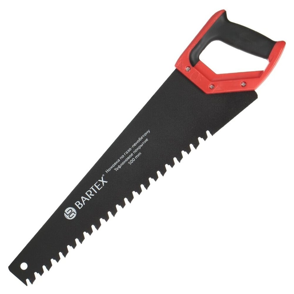 Изображение товара Ножовка по газобетону, пенобетону Bartex 500 мм, тефлоновое покрытие, рукоятка двухкомпонентная, напайки карбид, HSC-500 312365