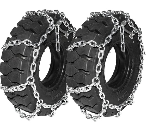 Изображение товара Цепь противоскольжения для вилочного погрузчика SOBELL 250-15(6мм) Лесенка усиленная скоба (к-т 2 шт) 250-15(6mm)-L