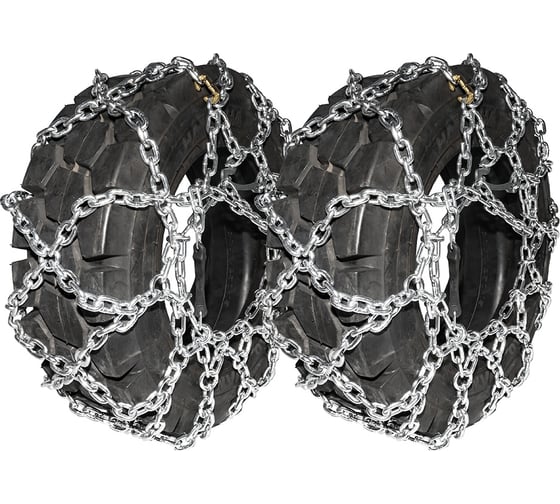 Изображение товара Цепь противоскольжения для вилочного погрузчика SOBELL 8.25-15(6мм) "Сота" усиленная скоба (к-т 2 шт) 8.25-15(6mm)-S